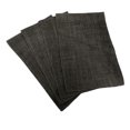 thumbnail image 1 of LA Linen Paquete de 4 manteles individuales de arpillera natural teñidos de 12 por 18 pulgadas, color negro LA Linen PM_Burlap12x18_Pk4_Black, 1 of 1