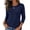 Bluish Violet, variant on Zeagoo Women's Ribbed Knit Tops Long Sleeve Crew Neck Tees Decorative Pocket Button Shoulder Casual Basic Tee Shirts