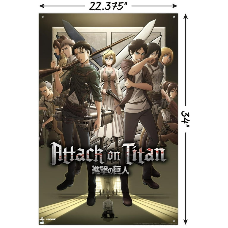 Attack on Titan: Season 3 - Group Wall Poster with Push Pins