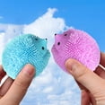 thumbnail image 3 of Hedgehog Squeeze Toy Soft Spiky Texture Stress Relief Animal Figurine Squeezable Anxiety Relief Hand Toy Light pink, 3 of 5