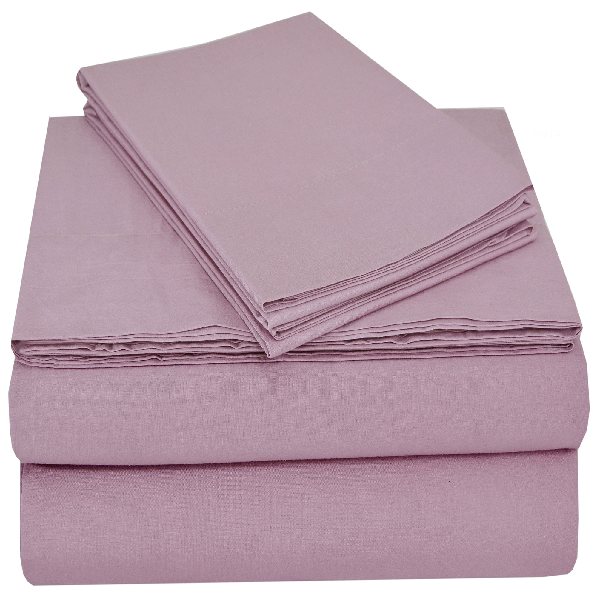 EnvioHome GOTS Certified Organic Cotton Sheet Set 4 Pc Plum, Queen
