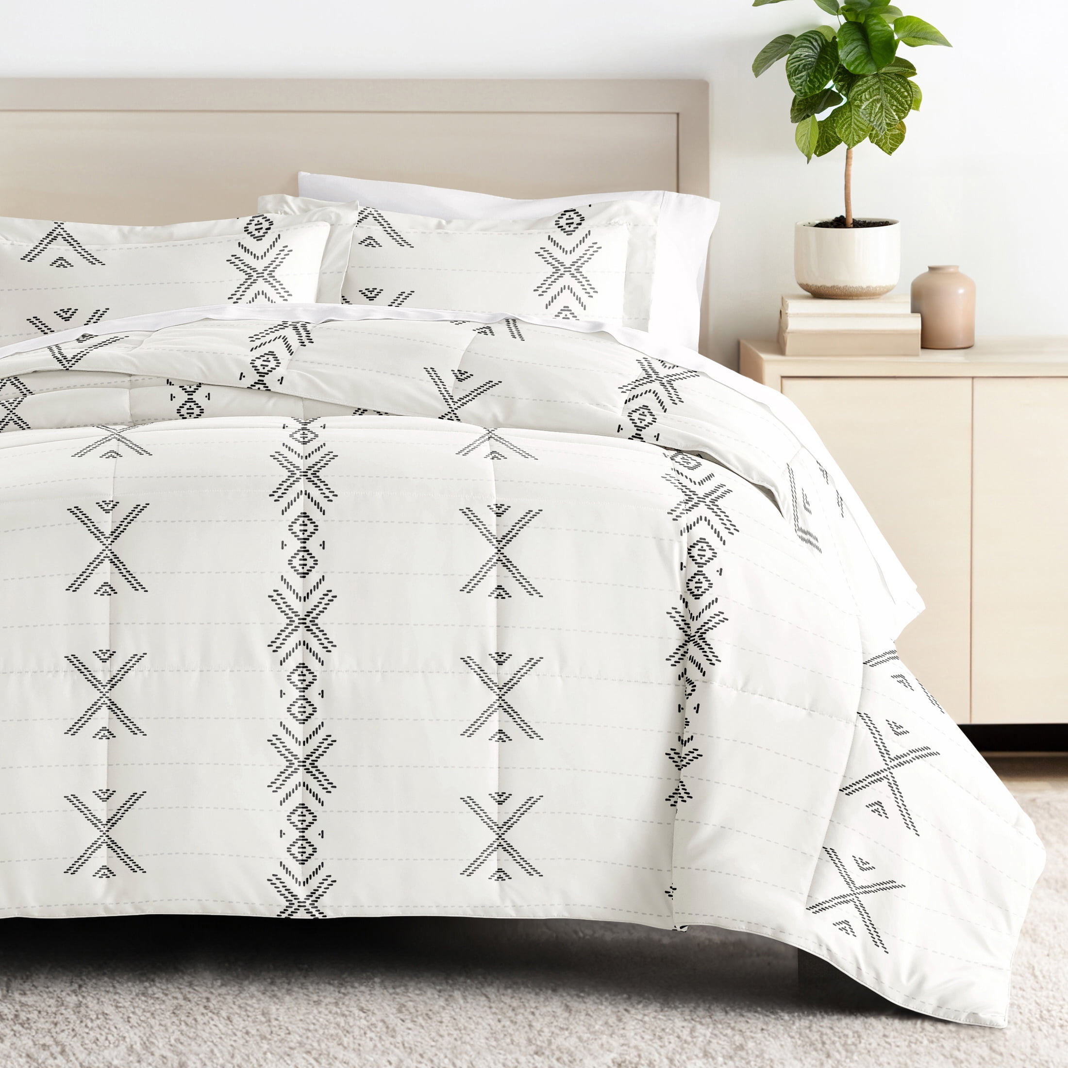 All Season Ultra Soft Comforter Set Down-Alternative Bedding in Southwestern Stitch for Twin/Twin XL Size by Comfort Canopy