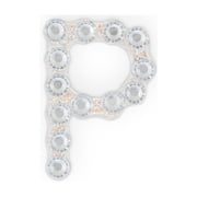 Hello Hobby Accessory Adhesive Gem Letters, Silver, 44 pieces