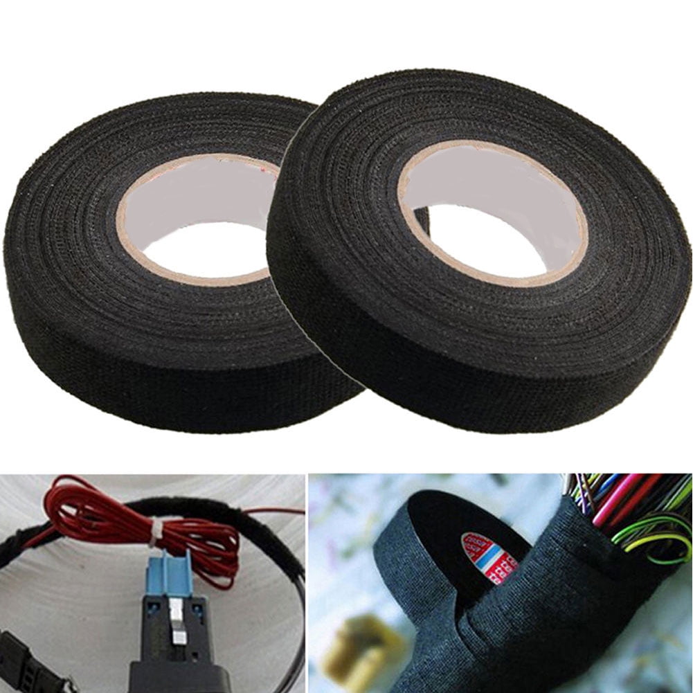 19mmx15M Wiring Harness Cloth Fabric Tape Strong Adhesive Cable Protection Tool 