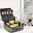 thumbnail image 5 of FORMRS Travel Makeup Bag Large Capacity Train Case Cosmetic Organizer with Adjustable Dividers, Art Garden Scene, 5 of 8