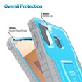 thumbnail image 4 of FITO For Samsung Galaxy A21 Case, Phone Case with Screen Protector and Kickstand (Blue), 4 of 7