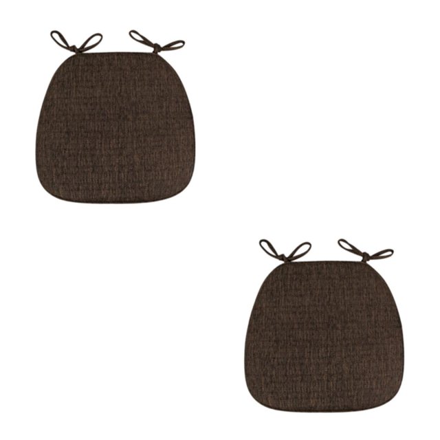 Guardoinrt Chair Cushion Pads Made With Polyester And Flax For Easy Cleaning And Durability Easy To Clean Chair Cushions Chair Pads coffee color 2Set