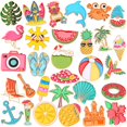 thumbnail image 1 of Alfileres esmaltados SANNIX Summer Hawaiian con solapa, 60 unidades, para mochilas, 1 of 7