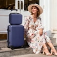 thumbnail image 4 of Ktaxon Luggage Set 2 Piece Carry-on, PP Hard Shell Suitcase 14" 20" Luggage Sets Spinner Wheels, Blue, 4 of 8