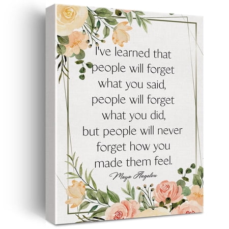 Motivational Wall Art poster Decor I ve Learned That People Canvas Inspirational Painting for Kids Boy Teen Home Wall