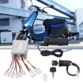 thumbnail image 1 of Controller Throttle Grip Kit, Soft Rubber Electric Scooter Speed Controller  Operation 24V 500W  for Tricycles, 1 of 8