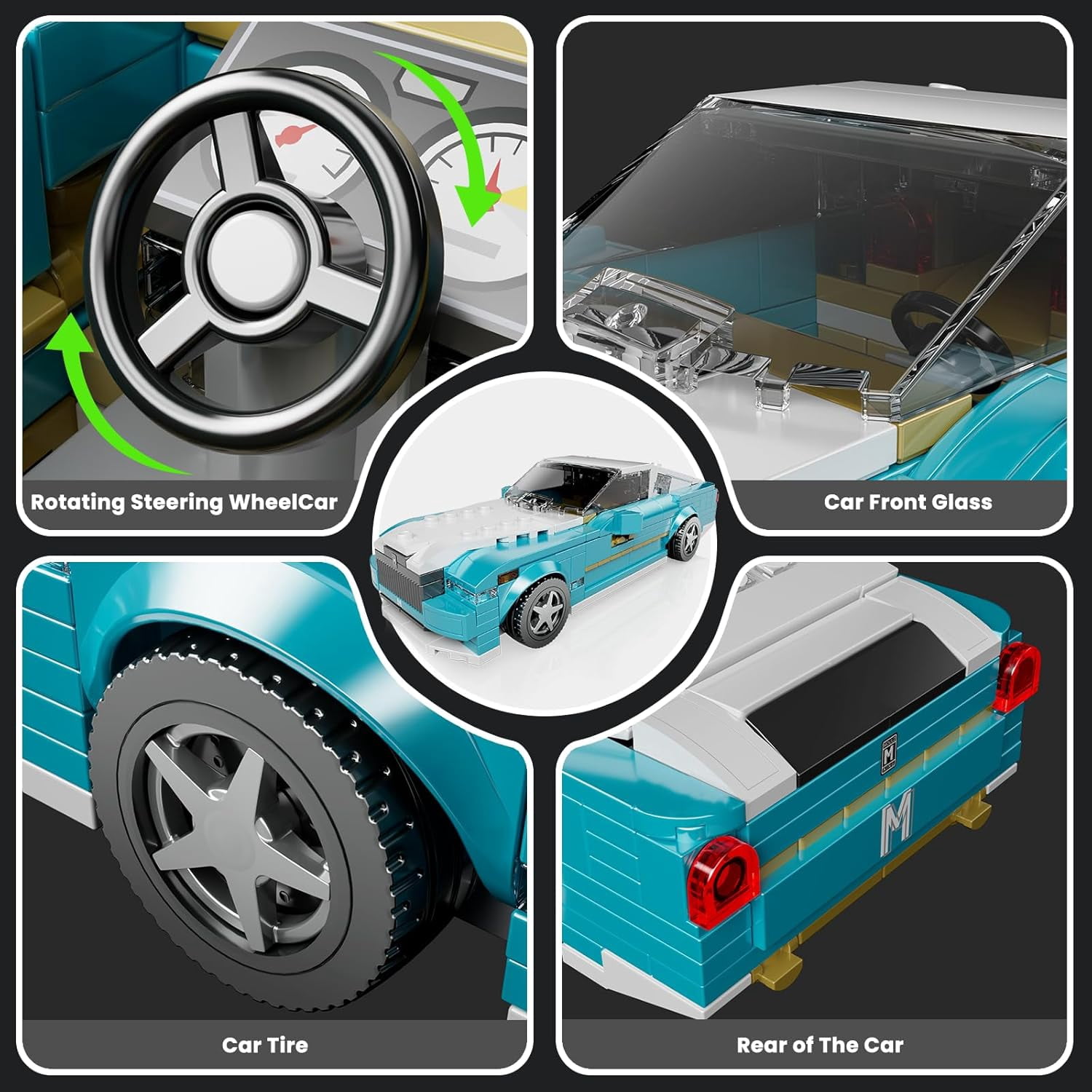 Speed Champion P80C Racing Car Building Kit with Acrylic Display Case, 27069 Collectible Model Car Kits, Building Blocks Kit Racing Toy Cars for Adult (451 PCS)