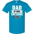 thumbnail image 3 of Inktastic Father's Day Dad of 3 Awesome Boys T-Shirt, 3 of 5