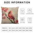 thumbnail image 5 of Awypu  Throw Pillow Cover Red Bird Rustic Farm Animal Cardinal Wild Flowers Leaves Branch Cool Funny Square Pillow Case Cushion Cover for Home Car Decorative 16x16 Inch, 5 of 5