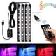 thumbnail image 2 of Riwesomey 4PCS 9 LED RGB Car Interior Atmósfera Footwell Tira de luz USB Control remoto Lámpara decorativa Bombillas para automóviles, 2 of 6