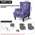 thumbnail image 7 of Chririnla Dark Blue Wave 2 Piece Wingback Chair Slipcover, Stretch Removable Elastic Polyester Armchair Covers for Home Living Room, 7 of 7
