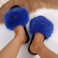 thumbnail image 5 of Slippers for Women Slip-on Close Toe Slides Fashion Casual Versatile Indoor Home Flat Shoes Blue 5.5, 5 of 9