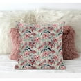 thumbnail image 4 of Roses Sprayed Stars Suede Zippered Pillow with Insert in Red Aqua 16 x 16, 4 of 6