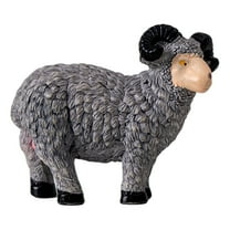HCTSHG Miniature Sheep Figures, Resin Decorative Animals, Farmhouse Shelf Sculptures, Creative Home Decor Ideas, Rustic Animal Figurine Ornaments, Collectible Display