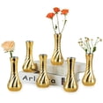 thumbnail image 1 of Jarrón NUPTIO Glass Bud Gold, 6 unidades, para decoración de bodas y fiestas, 1 of 6