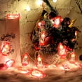 thumbnail image 5 of Vintage Lantern String Lights 10ft 20 LED Decorative Kerosene String Lights for Indoor Outdoor Patio Garden Home Holiday Camping Decoration, Red, 5 of 7