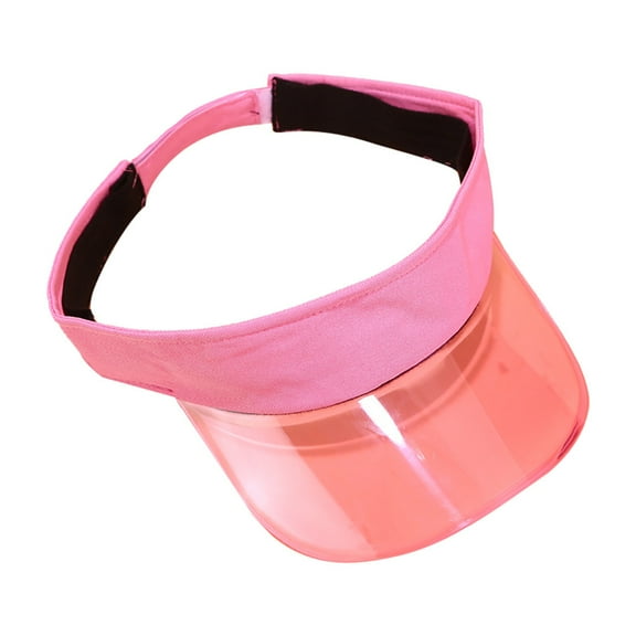 Clearance! Audhol Sun Visors for Women Women Ladies Hat Outdoor Adjustable Cap Summer Sunscreen Visor Empty Top Hat Visor Hats for Women Pink One Size