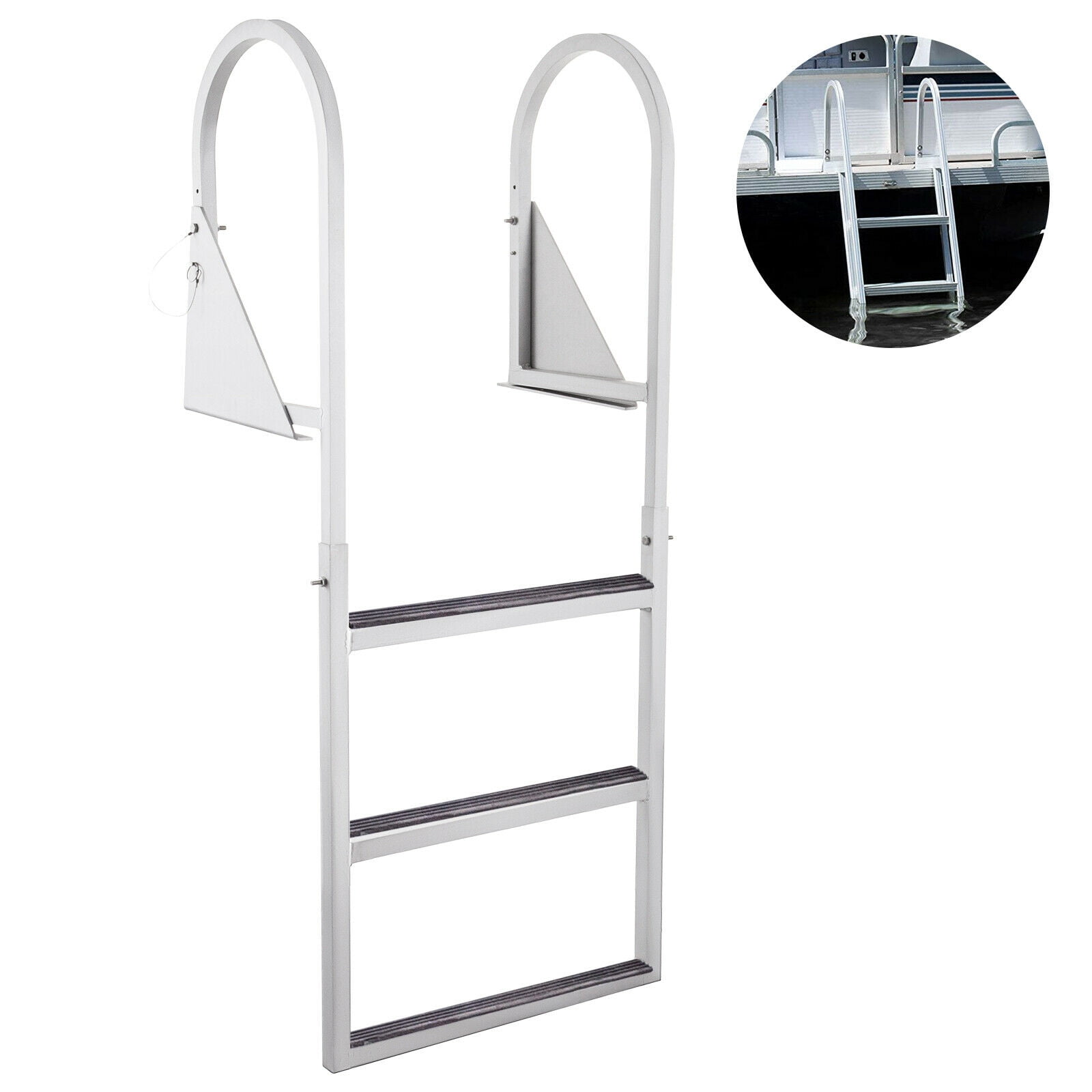 Dock Edge Fixed Eco Weld Free Aluminum 3-Step Dock Ladder 