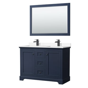 Wyndham Collection Wcv232348d-Vca-M46 Avery 48" Free Standing Double Basin Vanity Set -