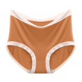 thumbnail image 2 of YWDJ Lightweight High Waist No Show Solid High Waist Tummy Controlling Warm Underwear Sexy Underwear Briefs Orange L, 2 of 3
