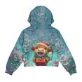 thumbnail image 5 of Xoenoiee Christmas Highland Cattle Gift Print Sweatshirts for Teen Girls Half Zip Long Sleeve Cropped Hoodies Xmas Trendy Preppy Clothes with Kangaroo Pocket for Girls, 5-6 Years, 5 of 7