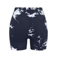 thumbnail image 4 of Kelon Yoga Shorts, Tie Dye Ribbed Workout Shorts for Women Seamless Gym Athletic Yoga High Waist Outerwear Shorts, S, 4 of 4
