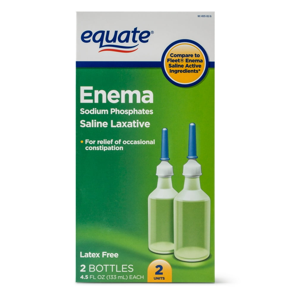 Equate Enema Saline Laxative Sodium Phosphates Rectal Solution, 2 Ct