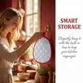 thumbnail image 5 of Unique Bargains 2Pcs Cotton Linen Pot Heat Resistant Trivets Hot Pads Red 4Pcs, 5 of 6