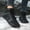 Black, variant on KANG Winter Ankle Boots Couples Fashion Lined On Lace Up Design Comfortable Warm Boots For Cold Weather Outdoor Daily Wear Durable Lightweight Non Sole