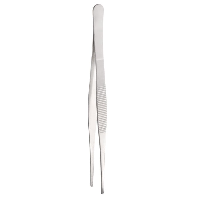 Pinzas de Acero Inoxidable Uxcell de 7.9 Pulgadas, Pinzas Rectas con Punta Serrada, Pinzas Multiusos para Cocina, Jardinería, Reparación de Artesanías, Plata