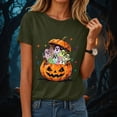 thumbnail image 2 of NOLDARES Halloween Shirts for Women Spooky Season Tshirt Cute Halloween Ghost Tee Fall Casual Short Sleeve Tops(AG,XXXL), 2 of 8