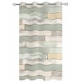 thumbnail image 2 of nqOlkjepod Outdoor Curtains for Patio Waterproof, Beige Light Green Outdoor Privacy Panels Grommet, Farmhouse Wooden Striped Blackout Outside Curtains for Porch/Cabana/Pergola 54"x84", 1 Panel, 2 of 8