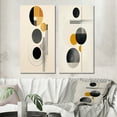 thumbnail image 1 of Designart "Minimal Circular Geometric Art II" Modern Geometric Wall Art Set Of 2 - Modern Grey Gallery Wall Set For Home Decor, 1 of 6