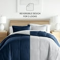 thumbnail image 6 of Noble Linens 2-Piece Navy & Gray Reversible Down Alternative Comforter Set, Twin/Twin XL, 6 of 12