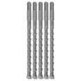 thumbnail image 5 of 5PCS Impact Drill Bits with Carbide Tip Rotary Hammer Bit 2 Flute Spiral Bits for Brick Concrete 210mm 10mm / 0.39in, 5 of 5