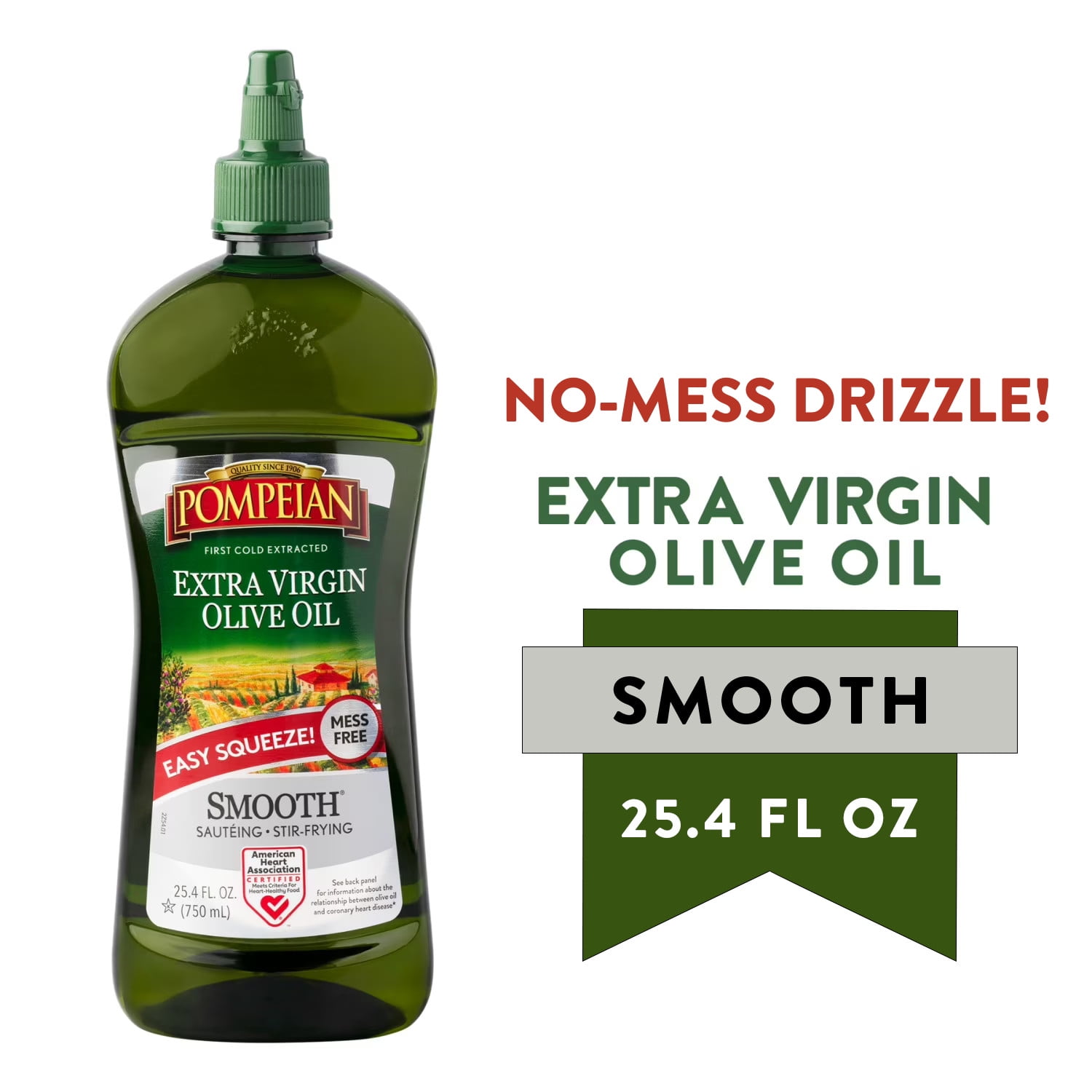 (6 pack) Pompeian Smooth Extra Virgin Olive Oil Squeeze - 25.4 fl oz