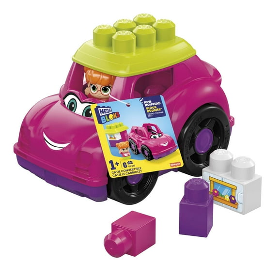 MEGA BLOKS Catie Convertible Fisher-Price Toy Blocks with 1 Figure (6 Pieces) for Toddler