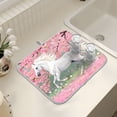 thumbnail image 7 of Ryvnso Horse in Peach Forest Dish Drying Mat for Kitchen Countertop 16x18 Small Dish Pad Drainer Rack Dish Sink Mats, 7 of 7