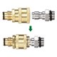 thumbnail image 4 of Jardín Manguera Latón Rápida Conexión Conjunto M14x1.5 y G3/8 Macho Rosca Inoxidable Acero Conexiones Agua Manguera Conectores Presión Arandela Adaptador, 2 Juegos Unique Bargains Conexión rápida de manguera de jardín, 4 of 6