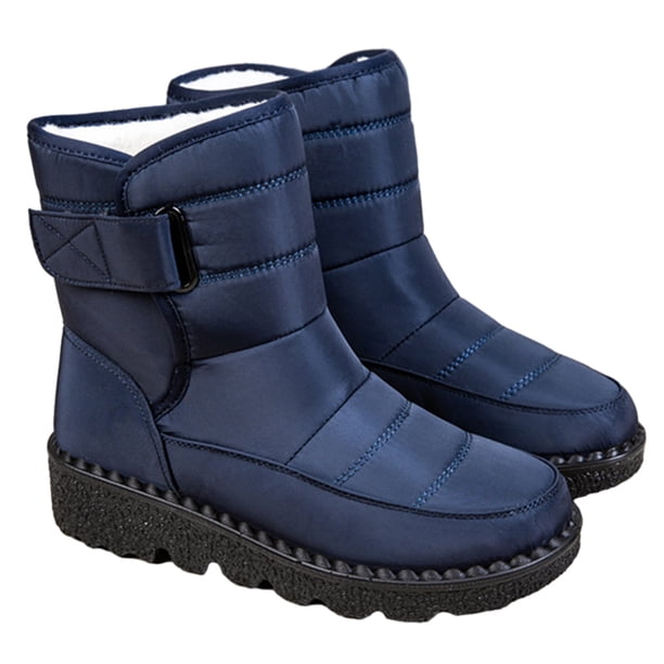 Botas Mujer Tobillo Plataforma A Prueba De Viento Antideslizantes para Viajes Al Aire Libre (36 ) Azul