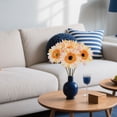 thumbnail image 5 of 10'' Silk Artificial Gerbera Daisy Flower, Fake Gerbera Daisies Flowers for Table Kitchen Dining Living Room Home Spring Decor, DIY Wedding Centerpiece Arrangements, 5 of 8