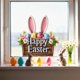 thumbnail image 5 of Decoración de Mesa de Pascua Easter Lovely Bunny Egg and Butterflys Cataleptic Cling Window Stickers for Holiday Window Decorations Decoración del hogar, 5 of 6