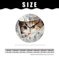thumbnail image 2 of 10 Inch Wall Clock Battery Operated Silent Clock Decorative for Office, Kitchen, Outdoor, Living Room，Cute Cat Kitten Print Animal Funny Colorful, 2 of 4