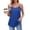Blue, variant on YODETEY Women’s Flowy Spaghetti Strap Tank Top Womens Adjustable Strap Casual Tops ,Blue,Size S-2XL