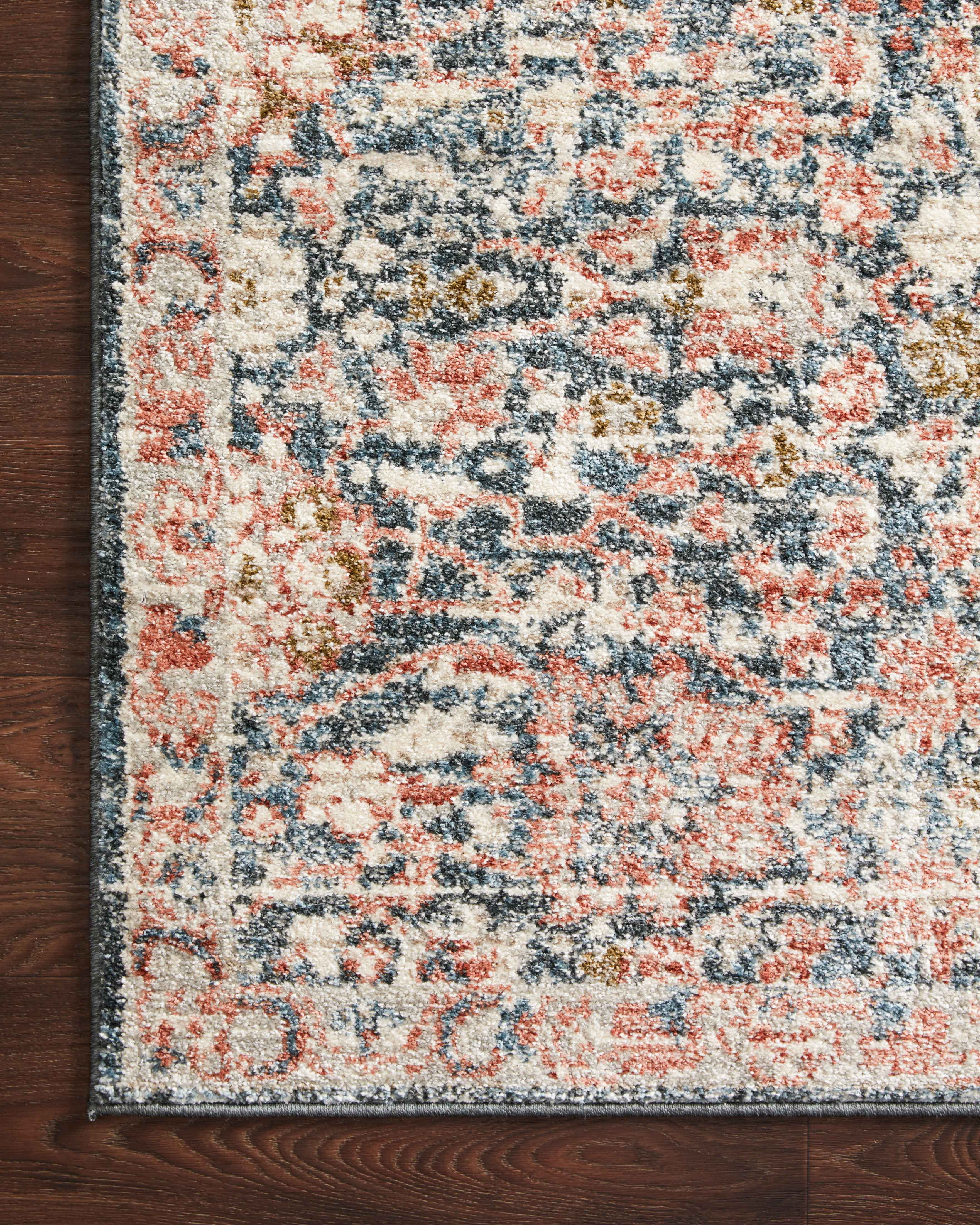 Loloi Saban SAB-03 Oriental Navy / Rust Area Rug 6'-7" x 9'-3"